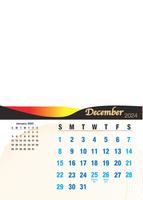 Wall Calendar A4 Portrait (12 Pages) Design 2