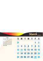 Wall Calendar A4 Portrait (12 Pages) Design 2