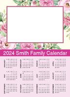 Wall Calendar A4 Portrait (Single Page) Design 3