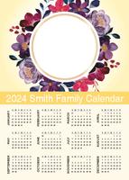 Wall Calendar A4 Portrait (Single Page) Design 6